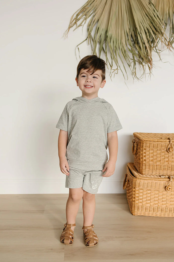 Mebie Baby Hooded Tee - Grey