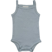 Pointelle Tank - Dusty Blue