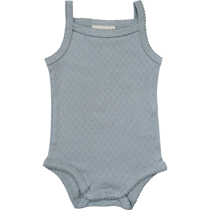 Pointelle Tank - Dusty Blue