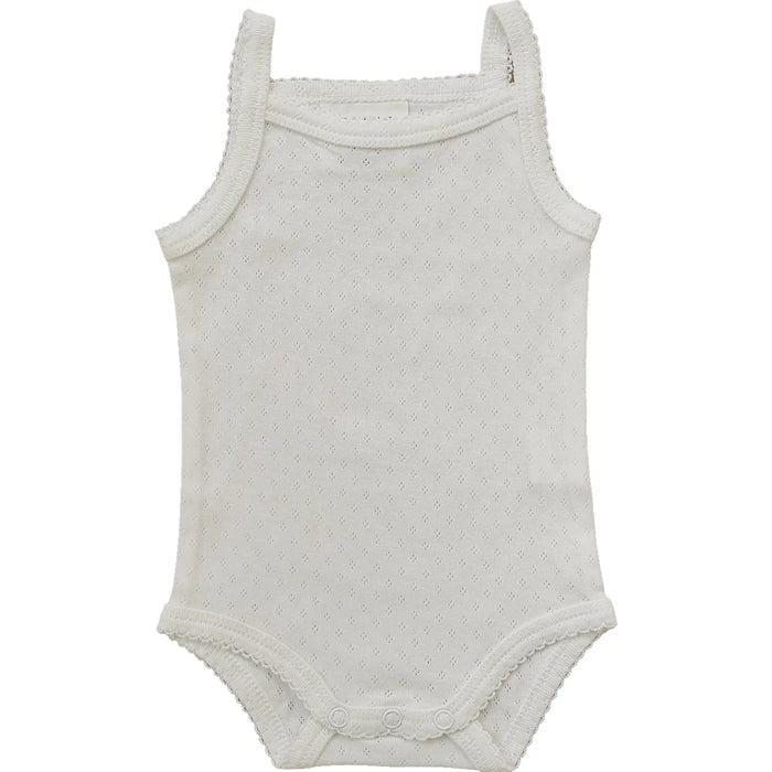 Pointelle Tank - White