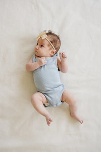 Pointelle Tank - Dusty Blue