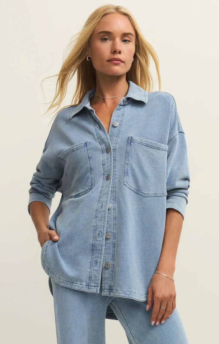 Z Supply All Day Jacket - Ocean Indigo