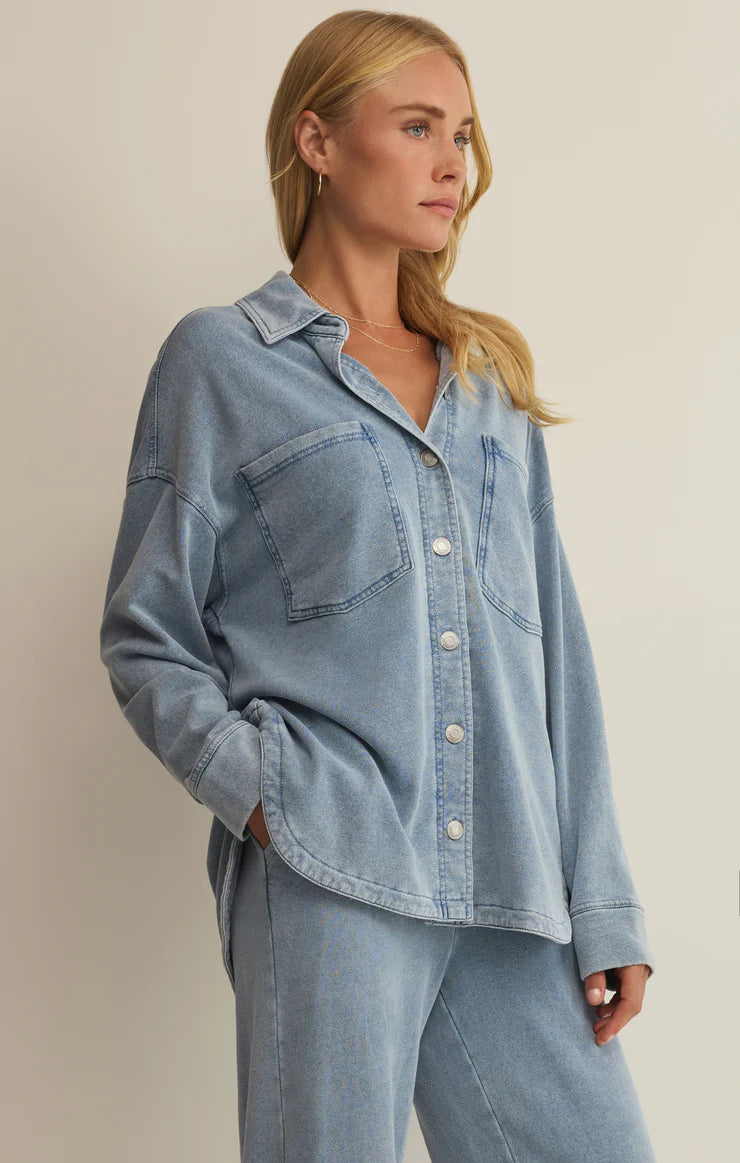 Z Supply All Day Jacket - Ocean Indigo