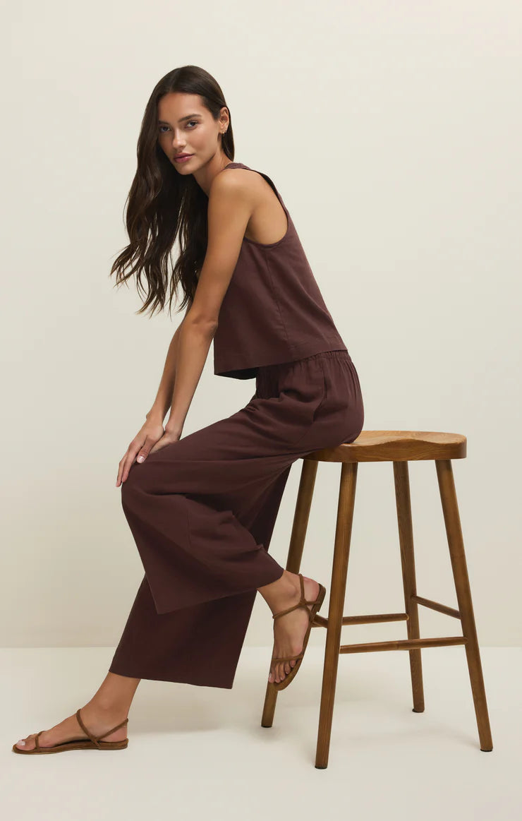 Z Supply Scout Linen Pant - Chocolate