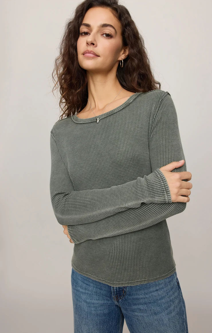 Z Supply Arlet Mini Thermal Top - Monstera