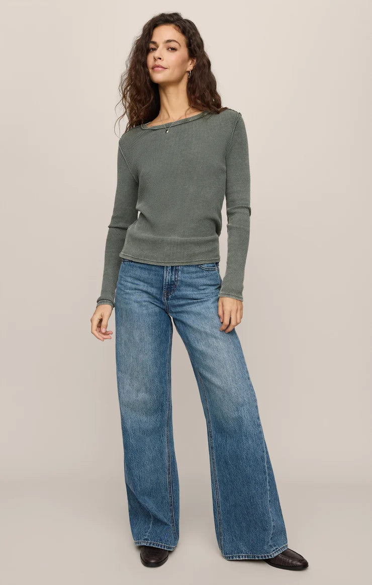 Z Supply Arlet Mini Thermal Top - Monstera