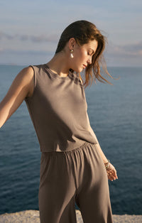 Z Supply Sloane Jersey Tank - Taupe