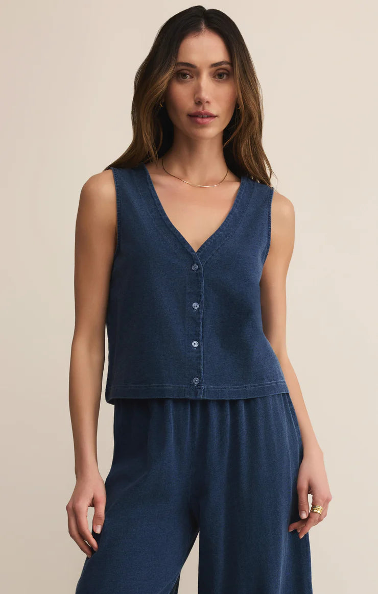 Z Supply Scout Jersey Denim Tank