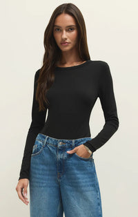 Z Supply Second Skin Long Tee - Black