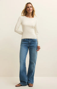 Z Supply Second Skin Long Tee - Cloud