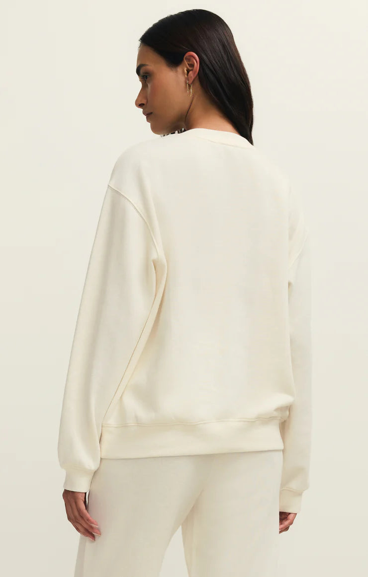 Z Supply Boyfriend Sweatshirt - Cloud