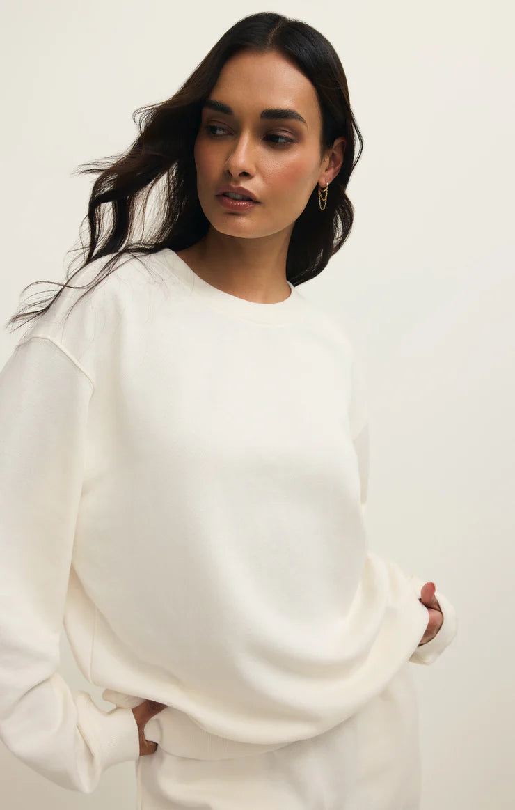 Z Supply Boyfriend Sweatshirt - Cloud