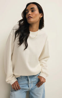 Z Supply Boyfriend Sweatshirt - Cloud