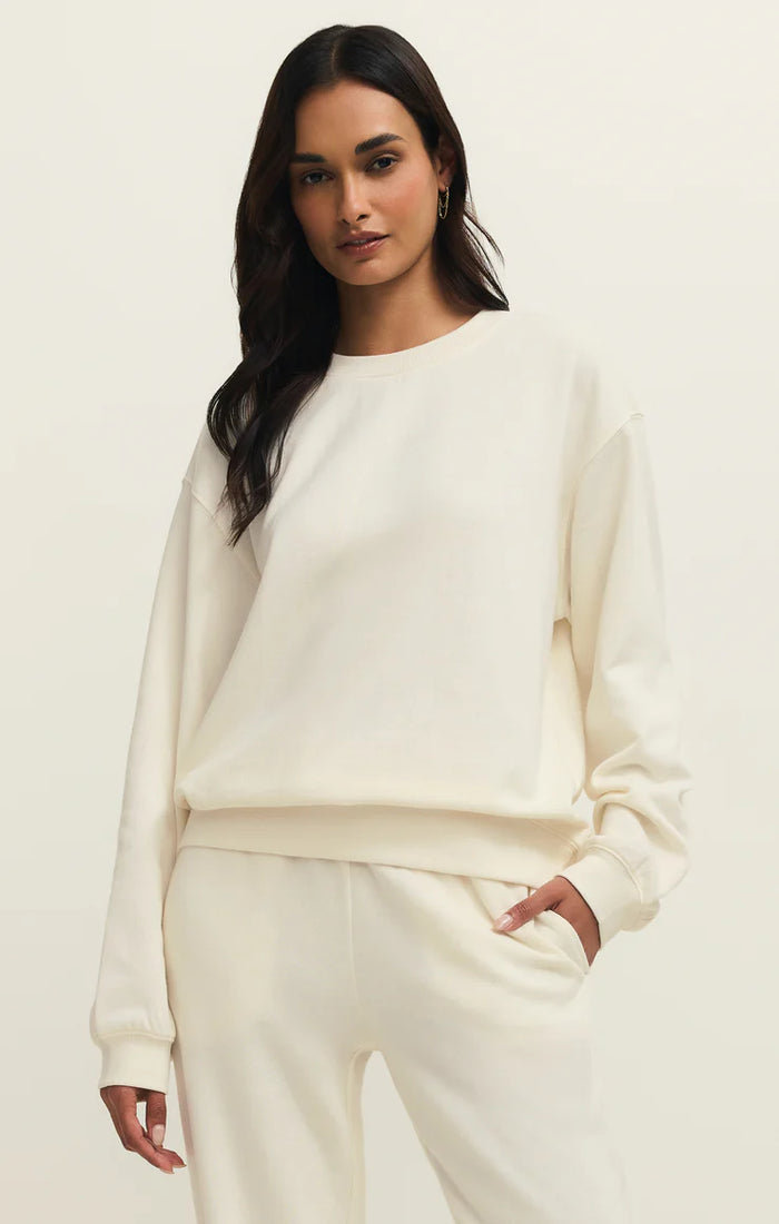 Z Supply Boyfriend Sweatshirt - Cloud