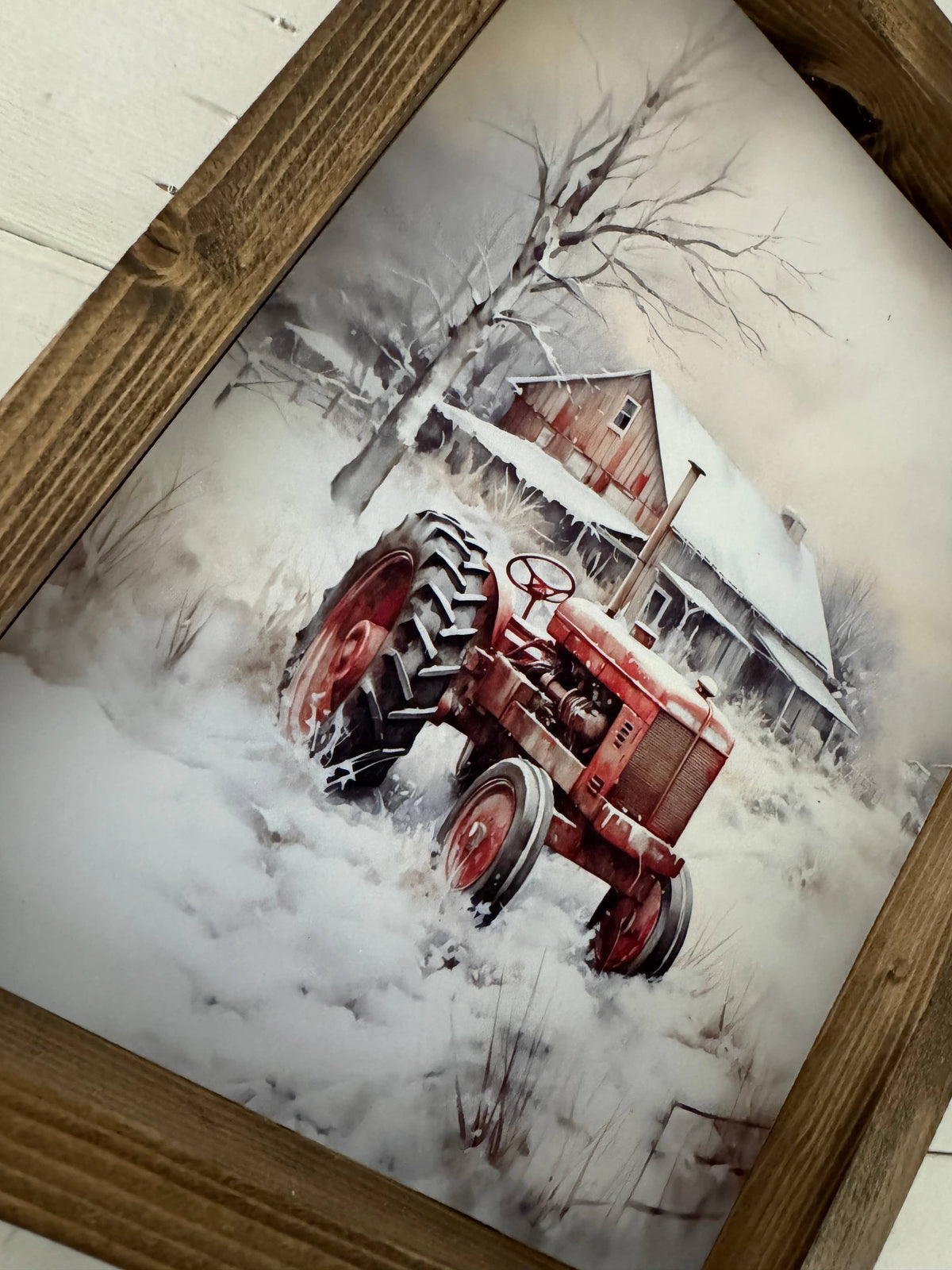 Ashwood Designs - Winter Tractor
: Dark Walnut / 9x11