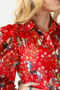 Burning Red Blouse