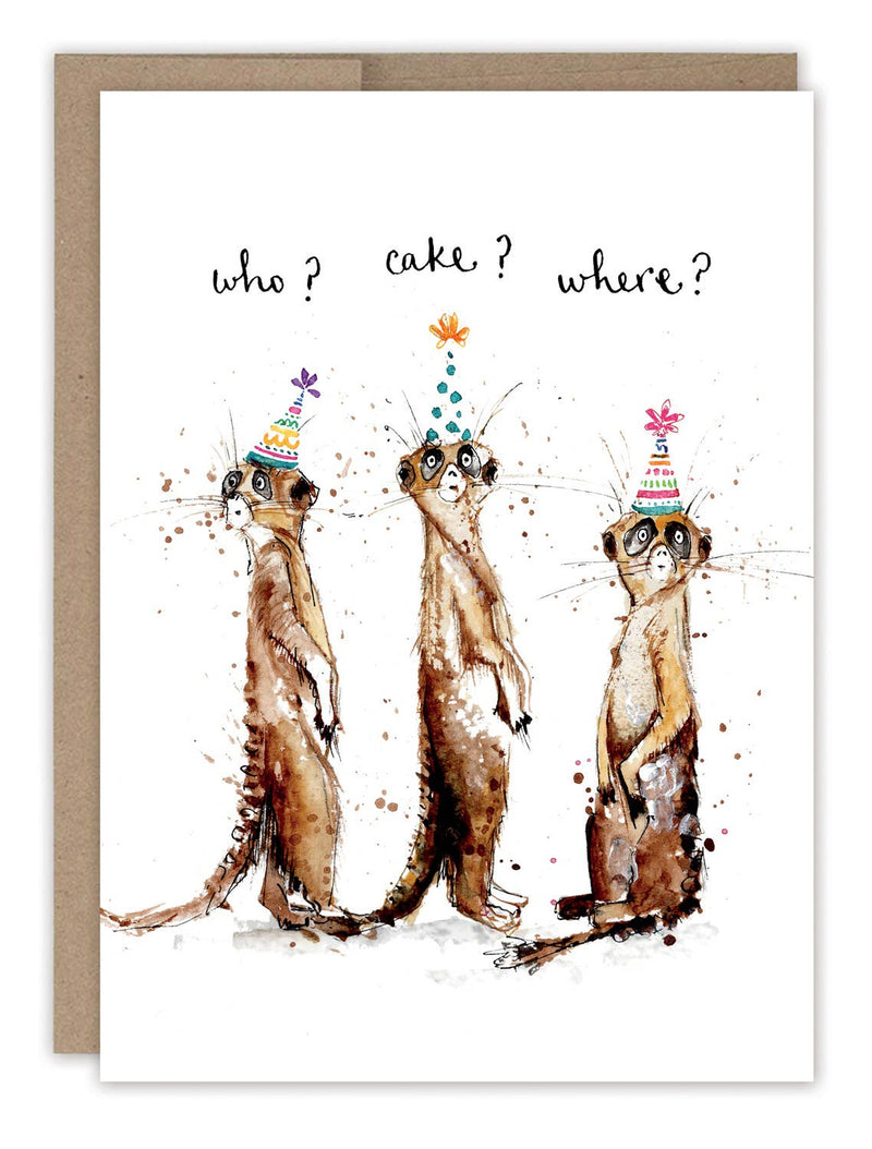 Biely & Shoaf - Three Meerkats Birthday Card