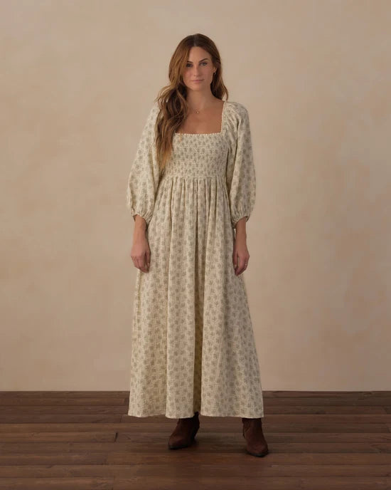 Rylee & Cru Della Dress Green Iris