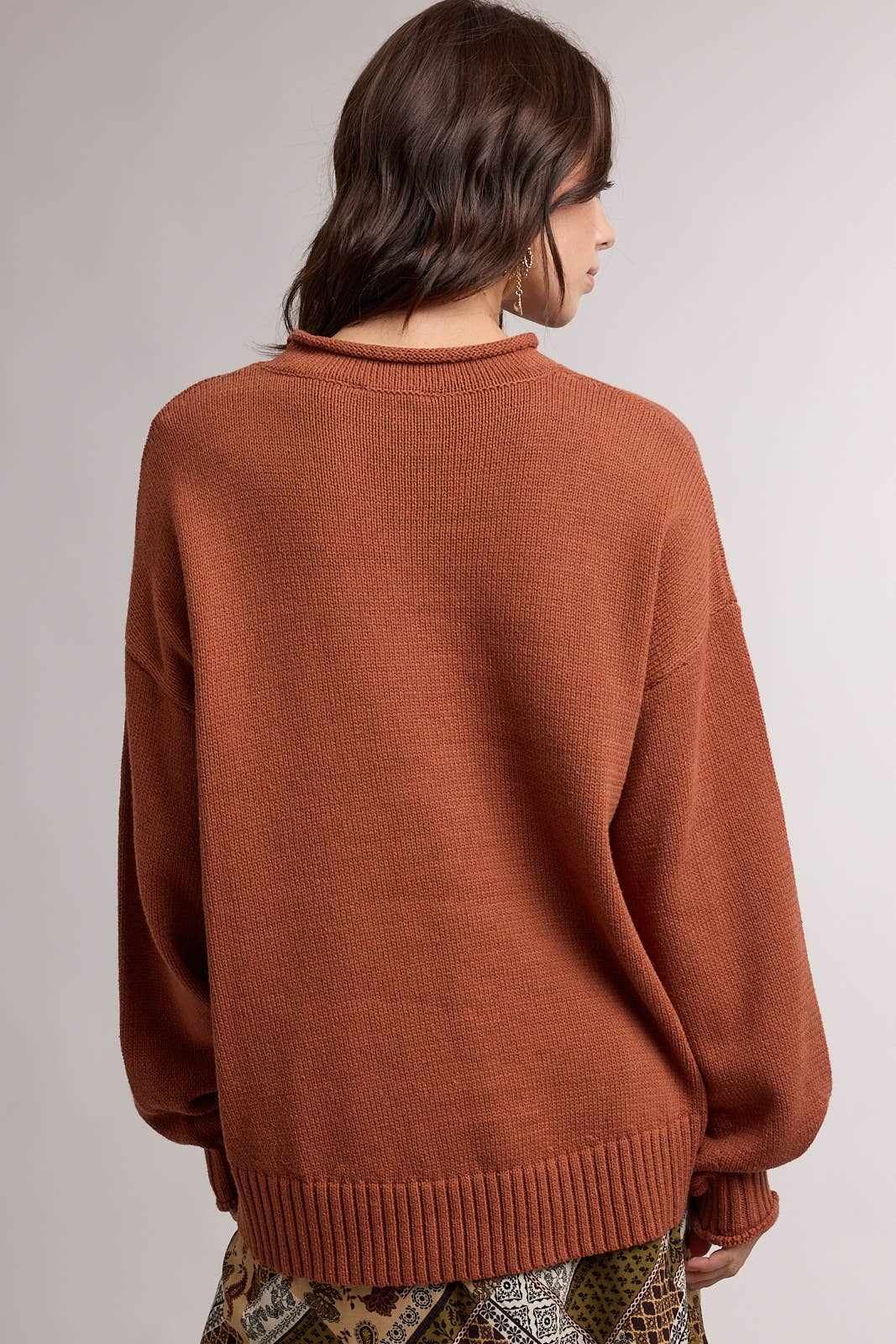 Rodeo Cowboy Sweater - Rust