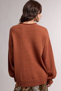 Rodeo Cowboy Sweater - Rust