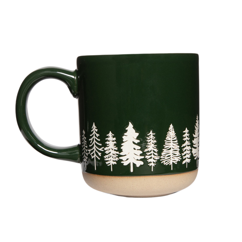 Sweet Water Decor - Pine Trees Stoneware Coffee Mug
