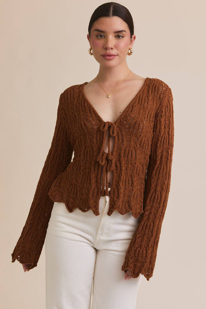 Bell Sleeve Knit Cardi (S-3XL)