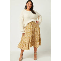 Botanical Tiered Skirt - Plus