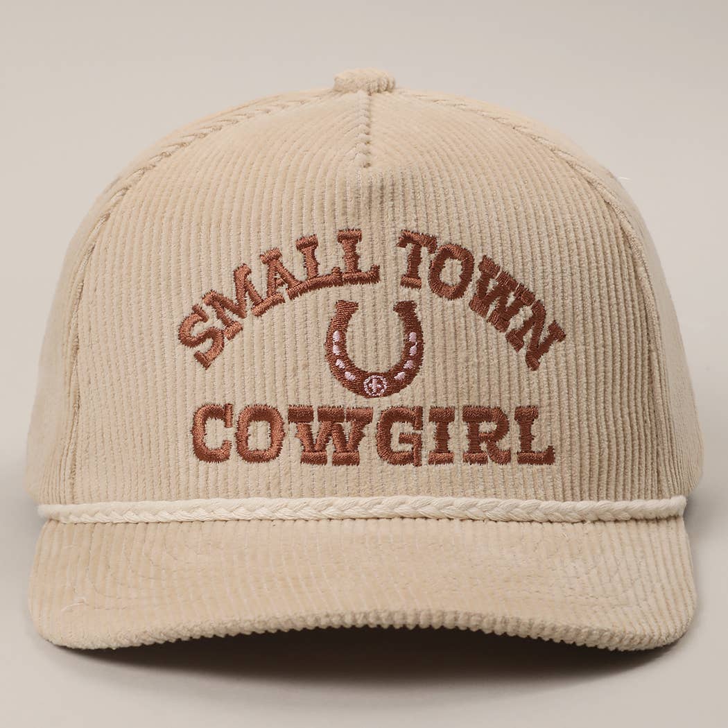 Small Town Cowgirl Cord Hat