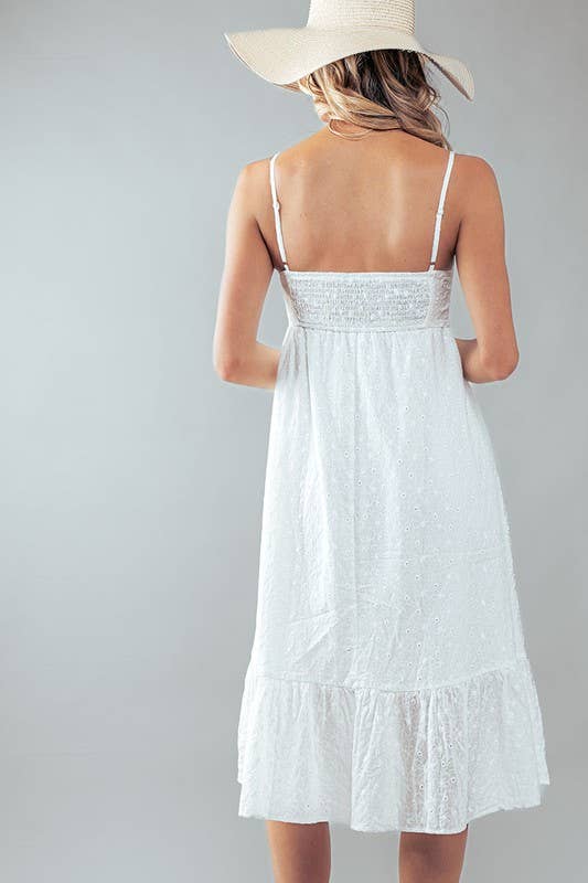 The Evie Eyelet Midi Dress