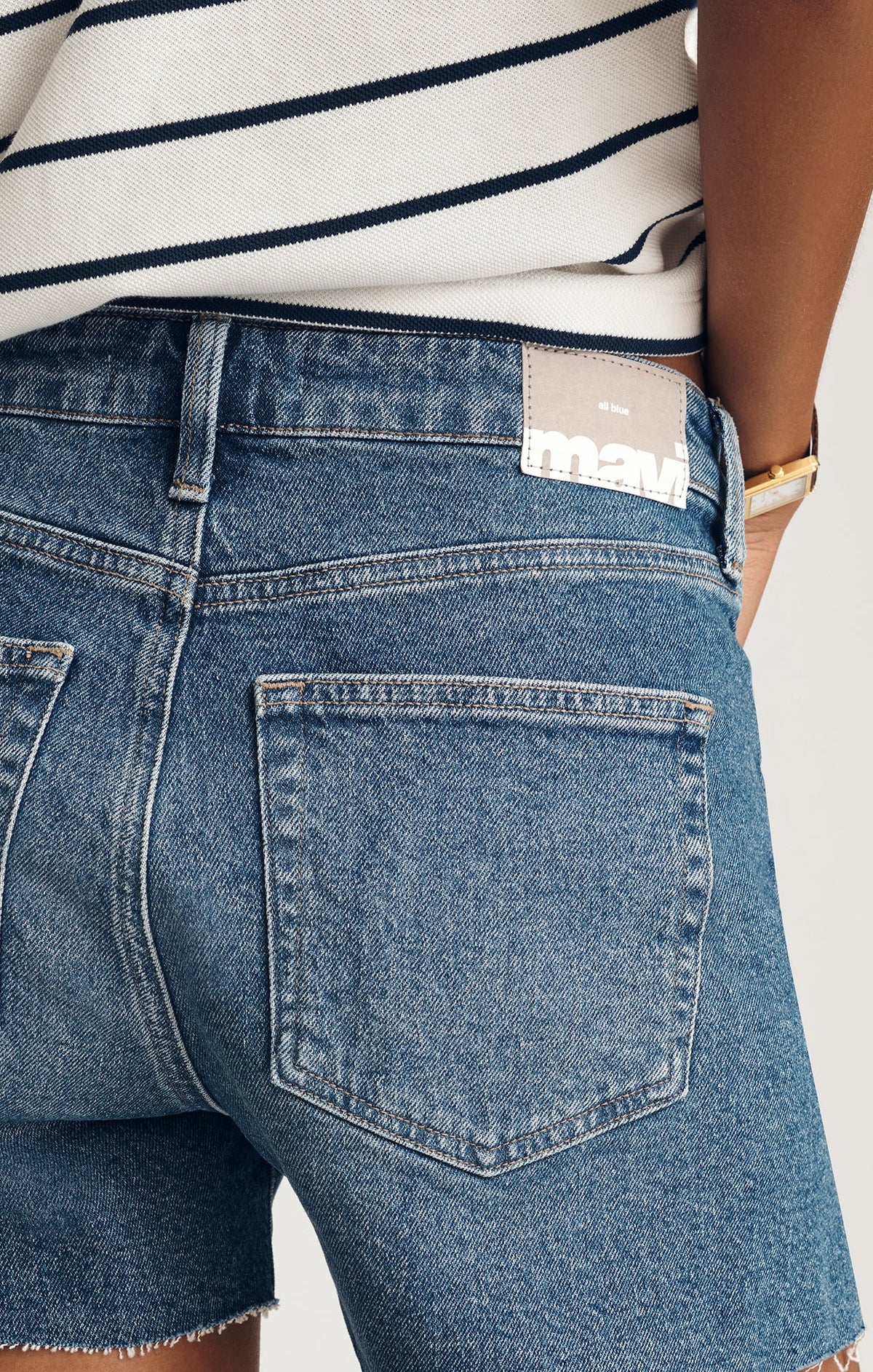 Mavi Heidi Shorts-Dark Used Classic Blue