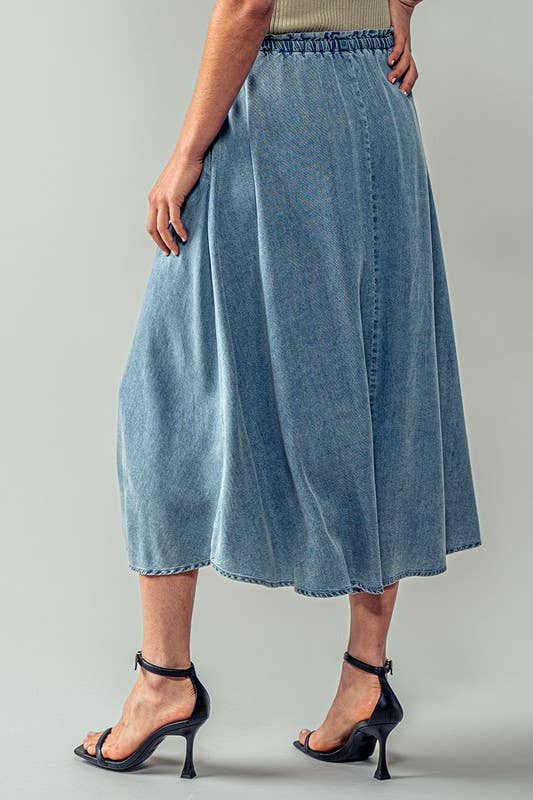 Denim Midi Skirt