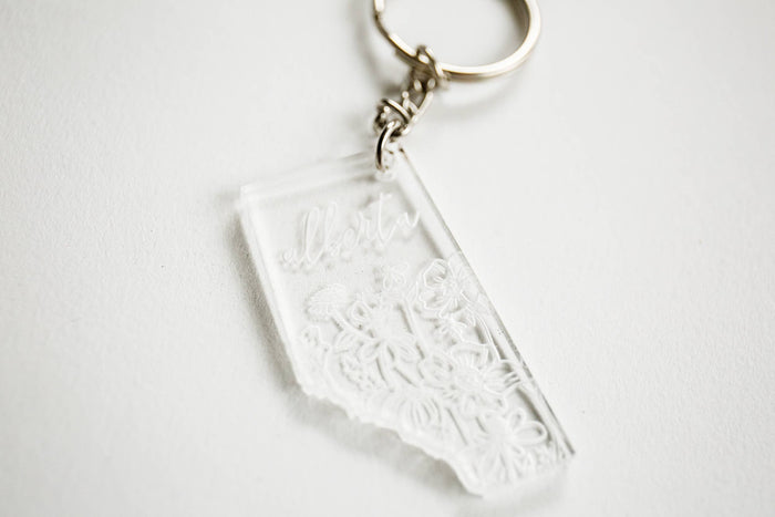 Jaybee Design - Alberta Clear Acrylic Floral Keychain