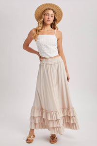 Olivia Crinkle Maxi Skirt