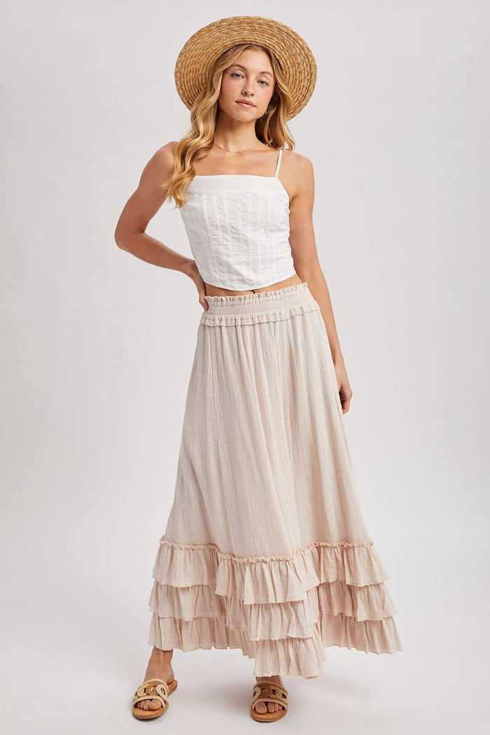 Olivia Crinkle Maxi Skirt