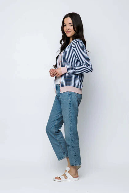 Orb Essential Cardigan - Mini Stripe