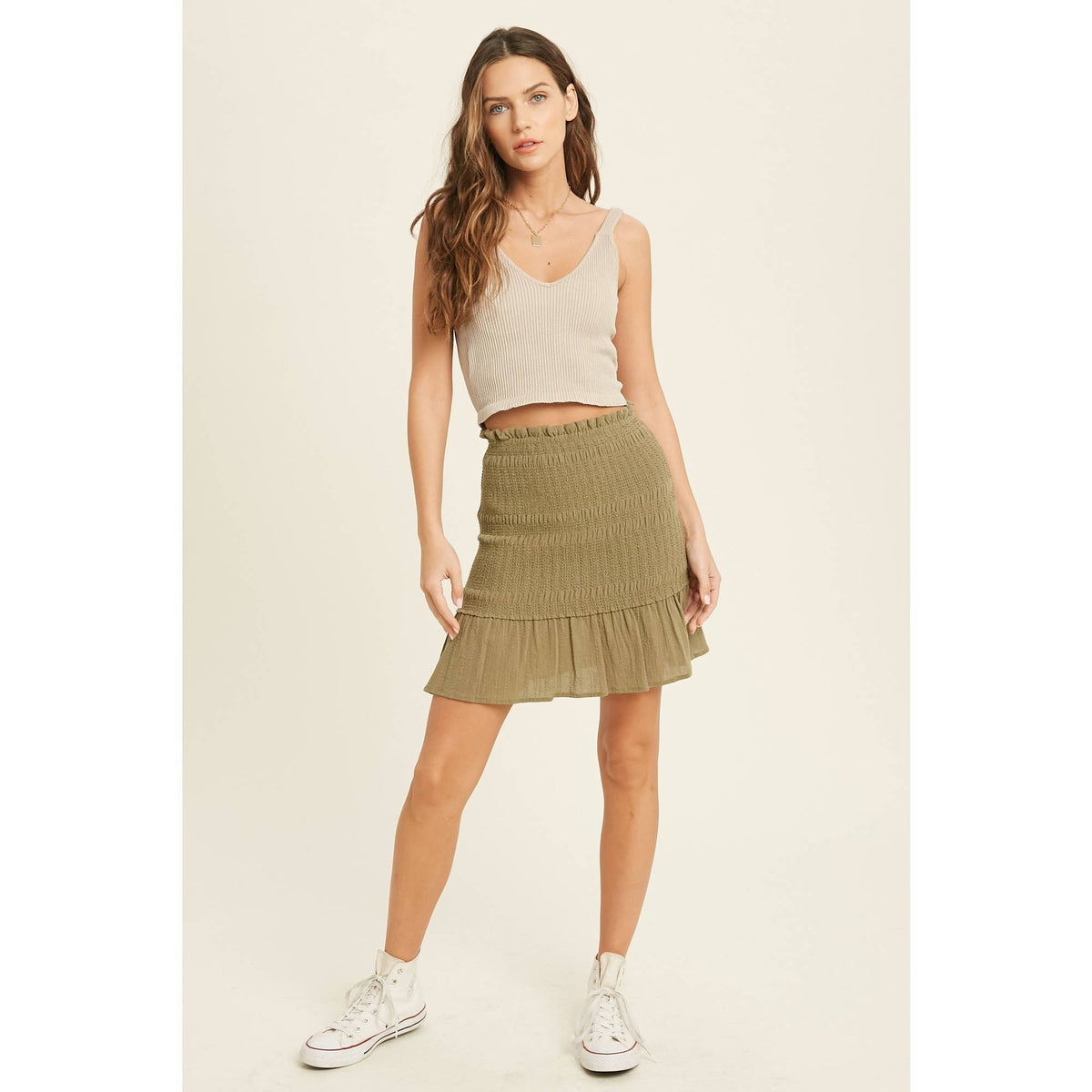 Ribbed Bralette - Champagne