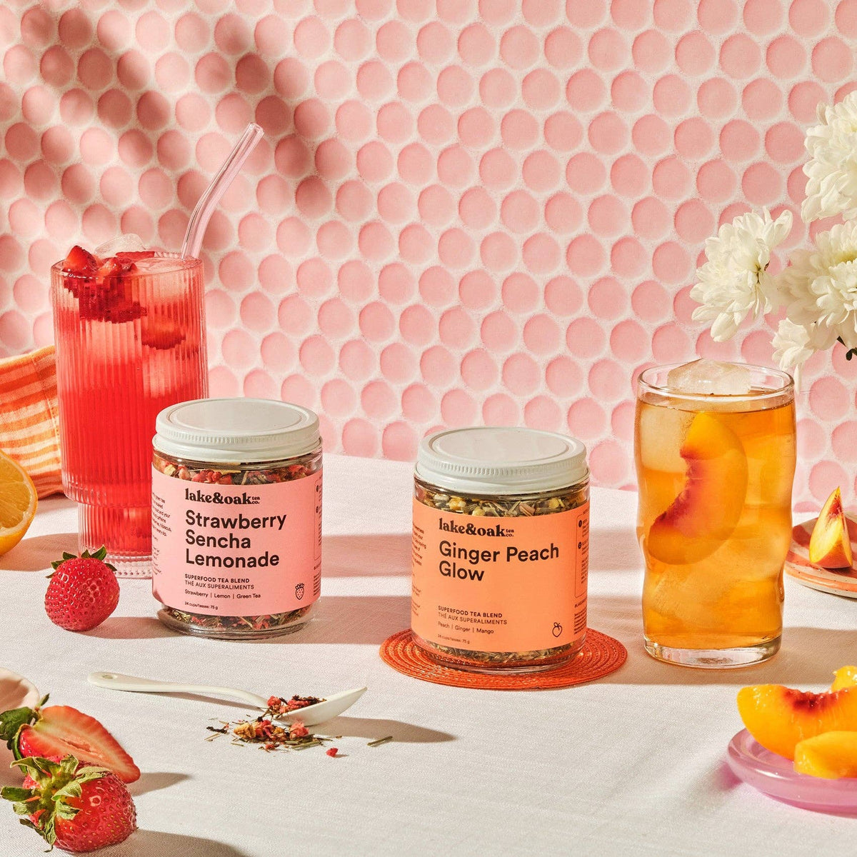 Lake & Oak Tea Co. - Strawberry Sencha Lemonade