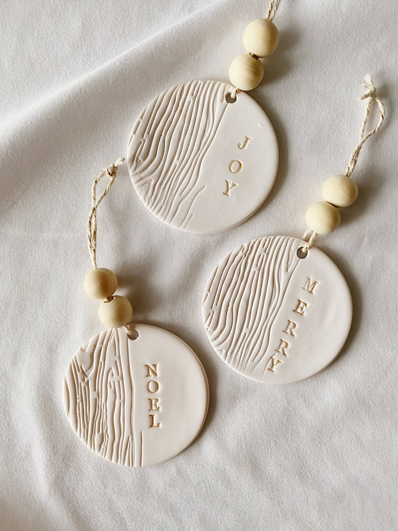 SageClayCo - Hand Made Polymer Clay Tree Ornaments | Set of 3