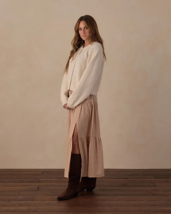 Rylee & Cru Fuzzy Cardigan Natual