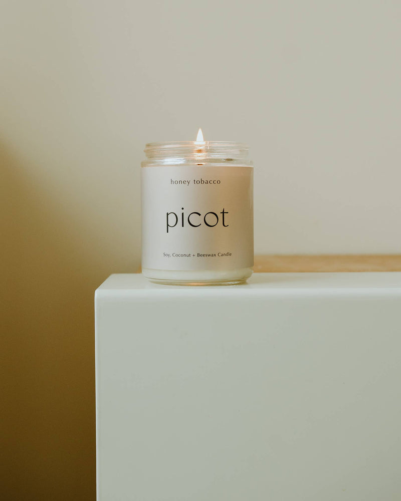 Picot - Honey Tobacco Candle - Sand: Cotton