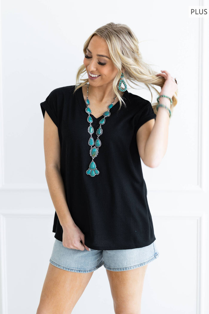 The Blayke Top - Black (Plus)
