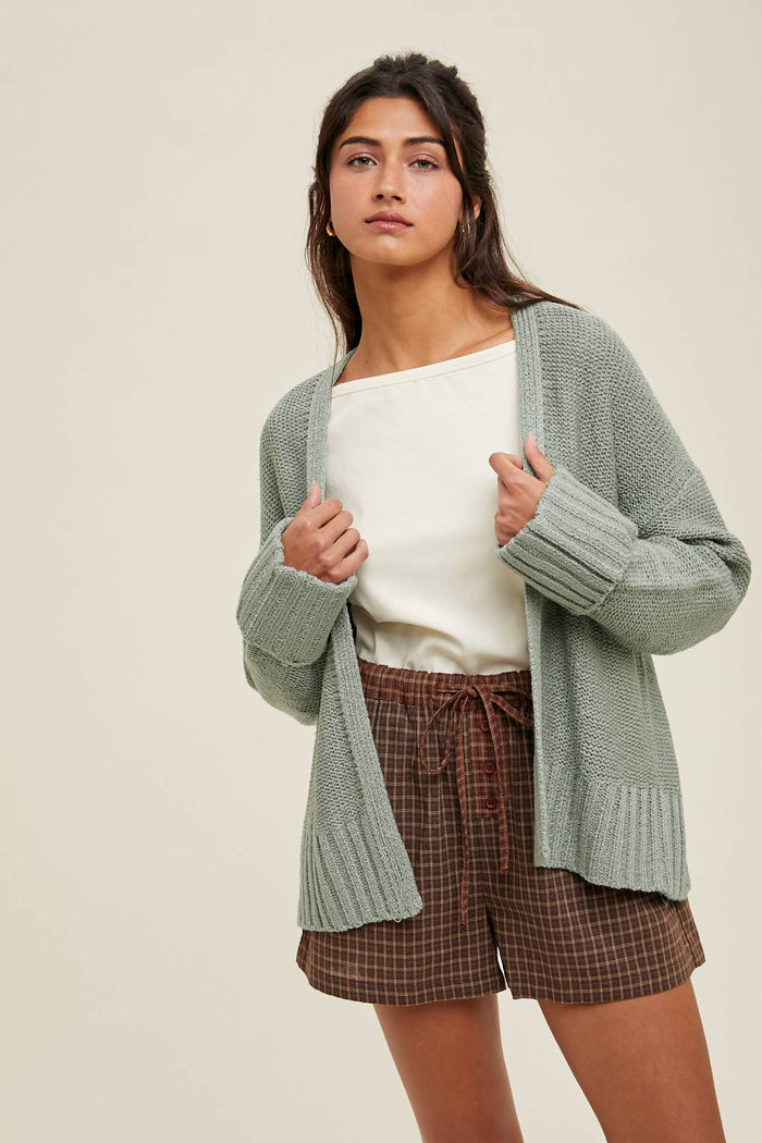 Lightweight Knit Cardi - Mint
