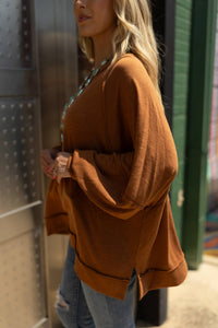 Flowy Split Neck Top