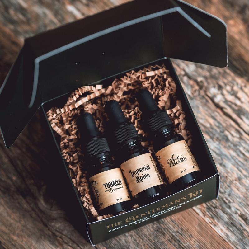 Mammoth Beard - Argan Beard Oil Three Pack Tester Kit | Mammoth Beard Co.: The Gentleman's Kit