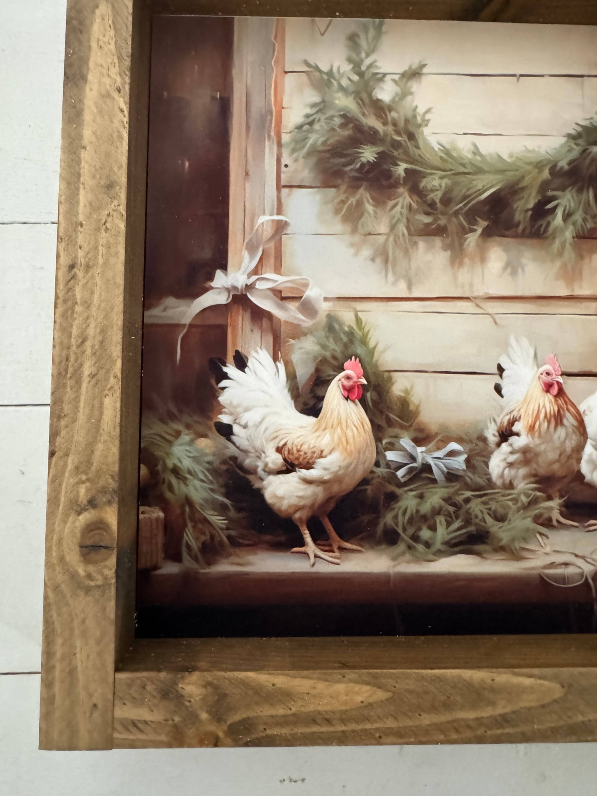Ashwood Designs - Christmas Chickens: Dark Walnut / 9x11