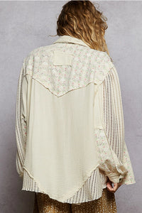 Denim & Lace Woven Jacket