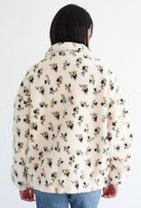 Brunette The Label Floral Sherpa In Cream w/ Brown