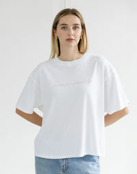 Brunette the Label Boxy Tee - Rosé