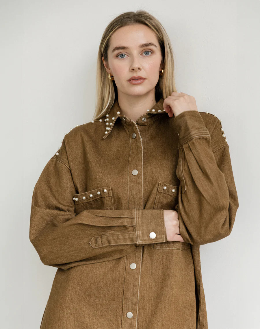 Brunette The Label The Shania Jacket With Studs