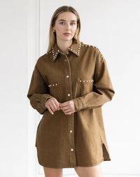 Brunette The Label The Shania Jacket With Studs